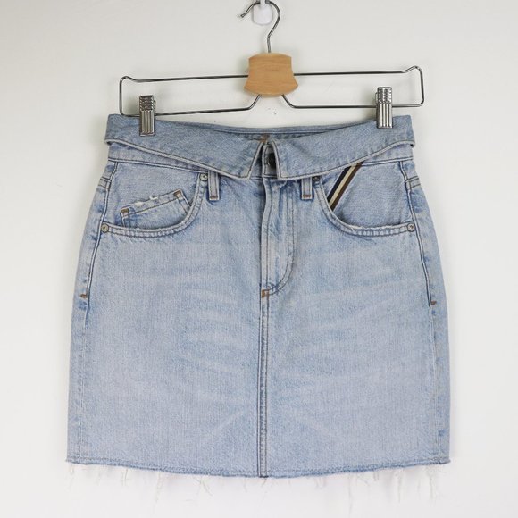 NEW Jean Atelier Flip Denim Mini Skirt 25 - Picture 4 of 8